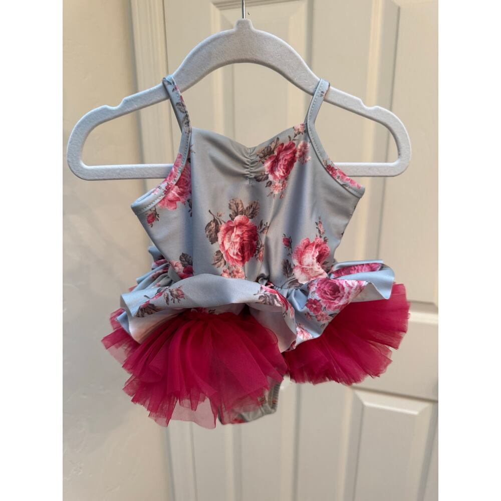 Dollcake Tutu Leo Swimsuit Waiting On Wildflowers Size 0 (6-12 months)